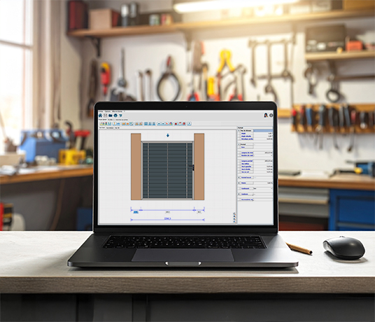 Ordinateur portable avec logiciel de conception ouvert.