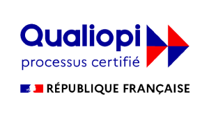 Logo Qualiopi, certification française officielle.