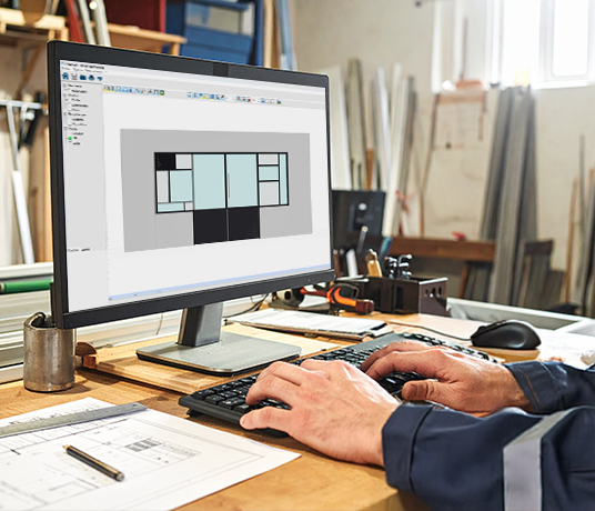 Conception assistée par ordinateur sur écran d'ordinateur.